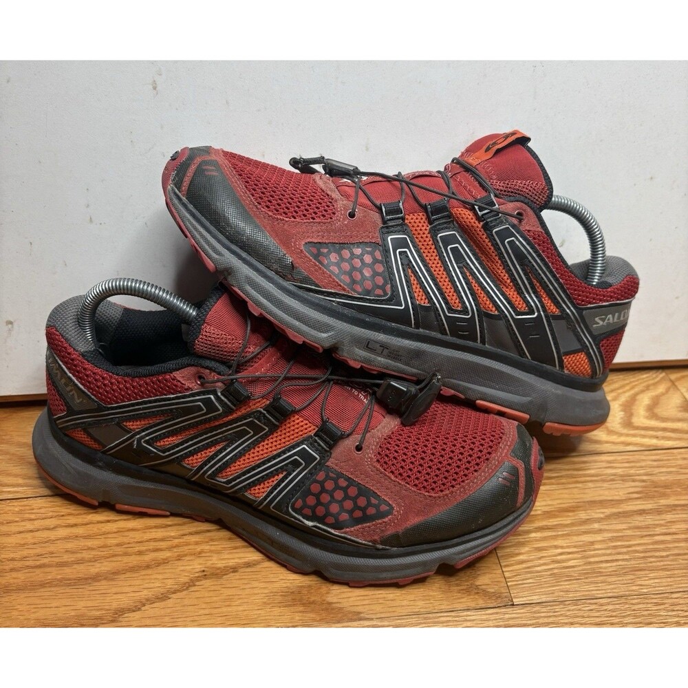 Salomon Womens XR Mission 1 Trail Running Hiking Shoes Red Black Gray Size  9.5